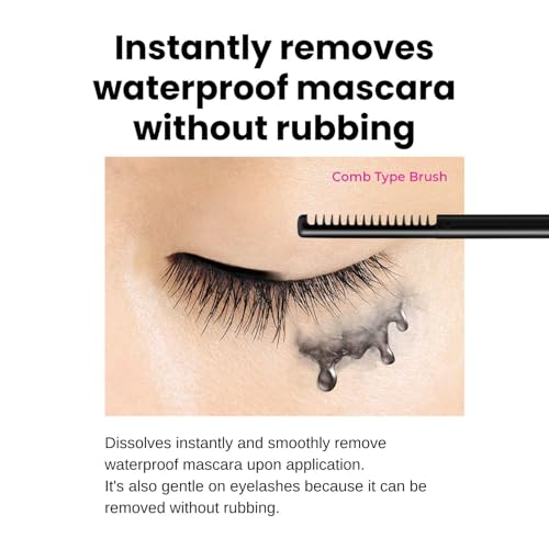 Heroine Make by KissMe Speedy Mascara Remover, Gentle Eye Makeup Remover for Waterproof Mascara, Fast-Acting & Non-Irritating Cleanser, Removes Stubborn Eye Makeup, 0.22 fl Oz