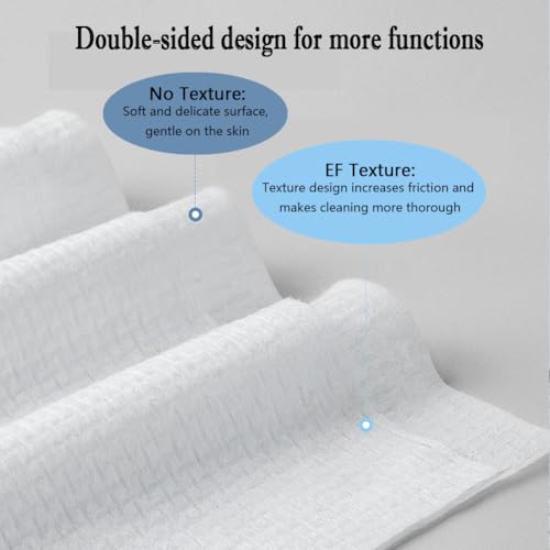 Disposable Face Towels, Facial Cleansing Cloths, Extra Soft Makeup Removing Cleansing 10"¡¿12" Face Towelettes, Skin Care and Makeup Removal, 100% Pure Plant Fiber