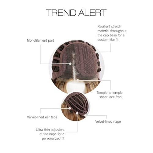 GABOR TREND ALERT Chin-Length Full Volume Bob Boy Cut Wig, Designer Series by Hairuwear, Average Cap Size, GF8-12SS Iced Mocha