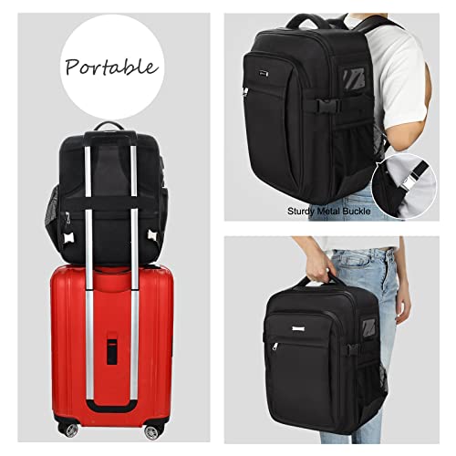 Relavel Makeup Backpack - Extra Large Train Case with 4 Pack Clear Bags, Professional Makeup Artist Kit Set Bag