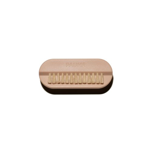 PAUME Hand & Nail Brush, Natural Boar-Bristle Dry Exfoliator & Deep-Clean for Hands & Fingernails, Wooden Handle, 1 Brush