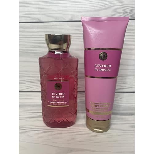 Bath & Body Works Covered In Roses Ultimate Hydration Body Cream and Body Gel Wash 2 Piece Set