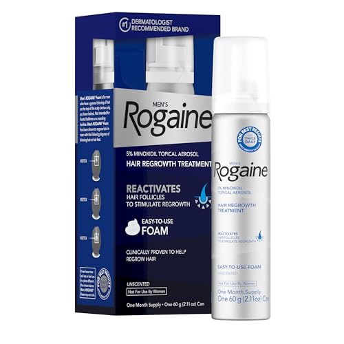 Men¡¯s Rogaine 5% Minoxidil Topical Foam, One Month Supply