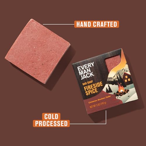 Every Man Jack Cold Processed Mens Bar Soap Variety Gift Set - Invigorating Winter Scents - Deeply Cleans, Hydrates with Naturally Derived Ingredients - 5 ounce (pack of 4)
