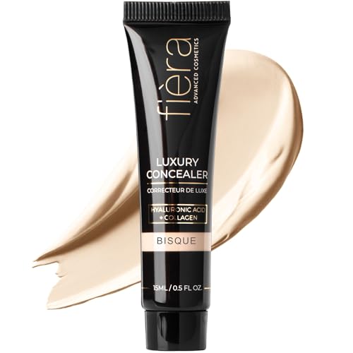 Fi?ra Luxury Concealer & Foundation with Anti-Aging Ingredients - Full Coverage for Dark Circles, Wrinkles, Fine Lines, and Spots, All-Day Wear For Mature Skin - Bisque, 0.5 FL. OZ. / 15 ML