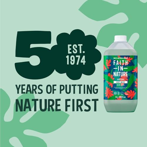 FAITH IN NATURE Natural Body Wash - Vegan & Cruelty Free, No SLS or Parabens - 169 fl oz Refill Pack, Aloe Vera