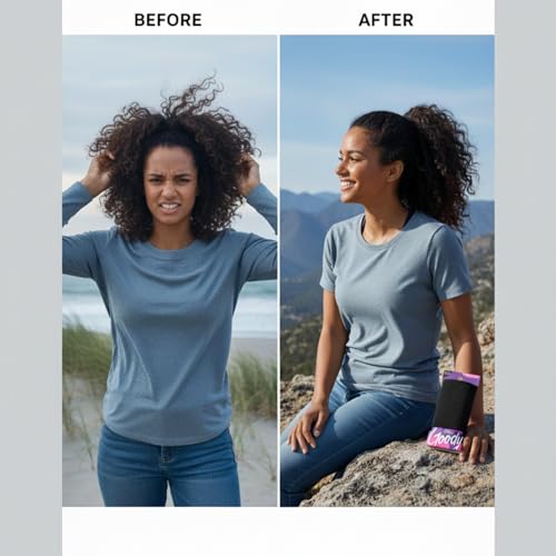 Goody Ouchless Hair Elastics ? No Pull, No Breakage, Tangle-Free Hold for Thick, Curly, Coily & Textured Hair ? 30 Count, Black, Long-Lasting Ponytail Holders for Women & Men