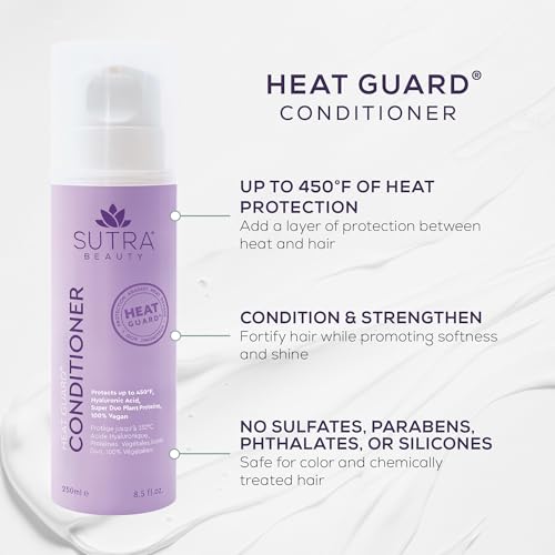 SUTRA Heat Guard Hair Conditioner for Frizzy Dry & Damaged Hair - Thermal Protecting Conditioner Hydrates, Protects & Repairs Against Heat with Hyaluronic Acid - Anti-Frizz Haircare Products