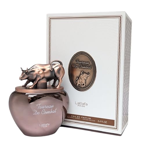 Lattafa Pride Taureau De Combat Eau de Parfum Spray 100ml (3.4 oz) | Bold Amber, Tobaco & Vanilla Fragrance | Long-Lasting Warm Spicy Scent with Cardamom & Cinnamon