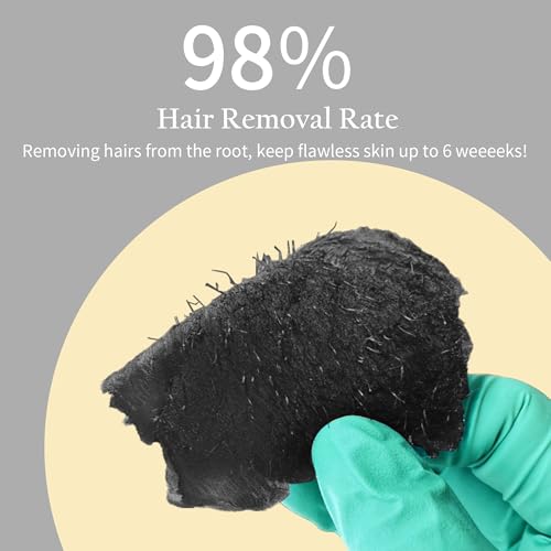 Maxpearl Hard Wax Beads, Pack of 3 Hair Removal Wax Beans Refill for Men & Coarse Hair - Brazilian Waxing, Underarms, Chest, Back, Legs and More 10.5oz (Black)