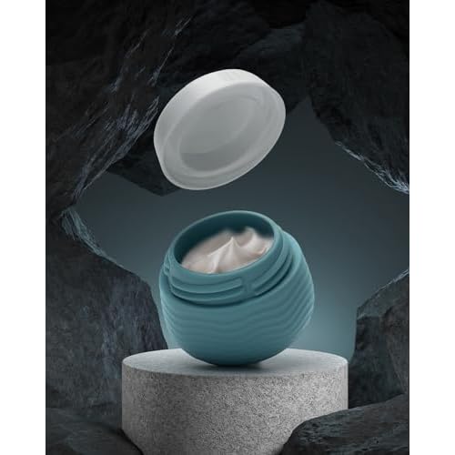 Yinke Silicone Cream Jars, TSA Approved Travel Size Containers, Leak-proof Travel Essentials/Accessories with Lid for Cosmetic Face Body Cream (4 Pack)