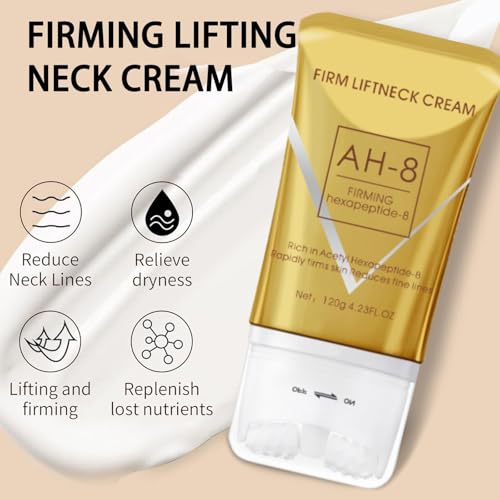 BNCHI AH-8 Firming Neck Cream & Electric Massage Eye Cream Bundle, Revitalizing Smooth of Eye Fine Lines, Eye & Neck Treatment, Lift Crepey Anti-Wrinkle, Deep Hydration Skincare Skin Moisturizer