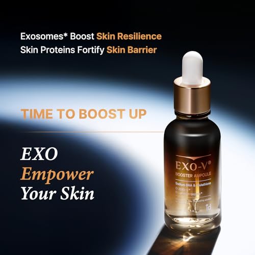 idplacosmetics EXO-V Booster Ampoule 1.01 fl.oz (30ml) ? Exosome Serum (720,000 PPM) with PDRN & Glutathione, Korean Skincare Microneedling Serum, for Smoother-Looking Texture & Elasticity Support.