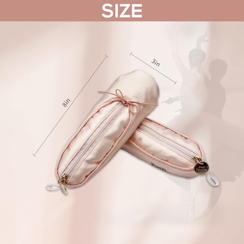 Pink Ballet Dance Shoe Makeup Bag Recital Gifts for Girls Women, Ballerina Slipper Pouch Dancer Stuff (Pink1)