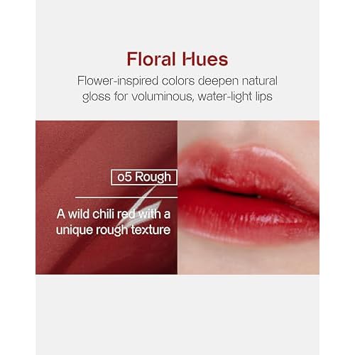 FRESHIAN Vegan Serum Lip Tint (05 Rough, 0.21oz) - Long-Lasting Moisturizing Formula, Lightweight Lip Stain. Korean Makeup Skin Care. Luminous, Hydrated Lips.