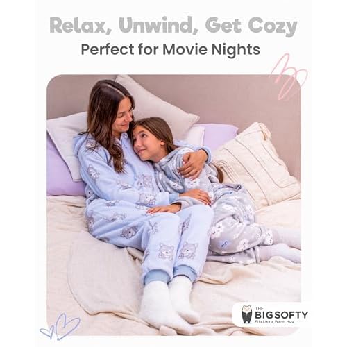 The Big Softy Adult Onesies for Women, Fleece Onesie PJs for Women, Teens, Funny Adult Onesie Pajamas, Cute One Piece Pajamas