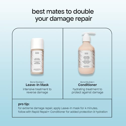 BONDIBOOST Rapid Repair Bond Builder + Conditioner for Damaged Hair [10.14 fl oz], Strengthen + Hydrate + Restores Hair Health with Deep Conditioning Treatment