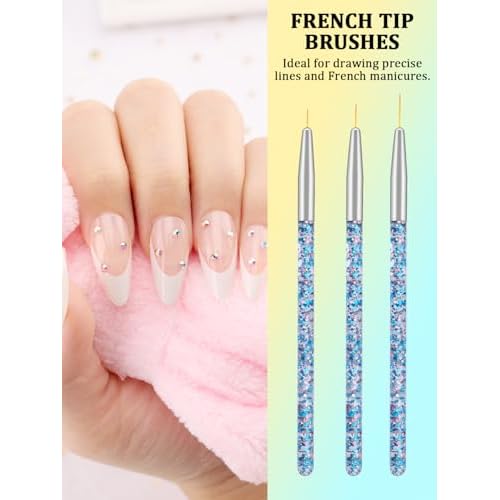 Nail Art Tools Set, Nail Stand for Press on Holder for Painting Nails, Nail Art Brushes, Liner Brushes, Nail Dotting Tool, Must Haves Design Tools for Nail Tech & Beginners Nail Art Supplies Kit