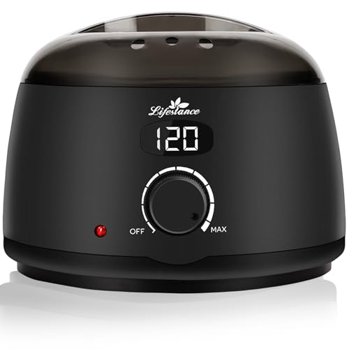 Lifestance L2 Digital Wax Warmer Machine - 500ml/14oz Fast-Heating for Hard Wax Beads, Hair Removal at Home, Professional for Brazilian, Bikini, Face, Body & Eyebrow