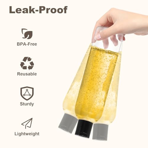 2 Pack 8 oz Plastic Squeeze Bottles with Black Disc Caps Refillable Clear Empty Containers Travel Bottles for Toiletries Conditioner Shampoo Lotions Gels
