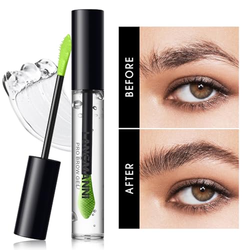Brow Glue Eyebrows Gel - Long-Lasting Clear Brow Setting Gel, Transparent Eyebrow Styling Wax for Natural-Looking, Fluffy Brows, Mild Ingredients, Waterproof & Smudge-Proof, Easy Application
