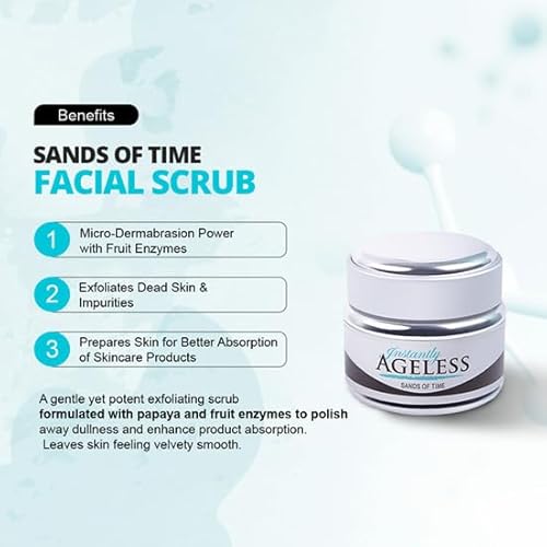 Instantly Ageless Skin Care Trio Bundle ? Instant Face Lift Cream 25-Vial, Beauty Face Moisturizer with Collagen & Vitamin E, Anti Aging Exfoliator Facial Scrub ? Eye Bag Remover for Mature Skin Care