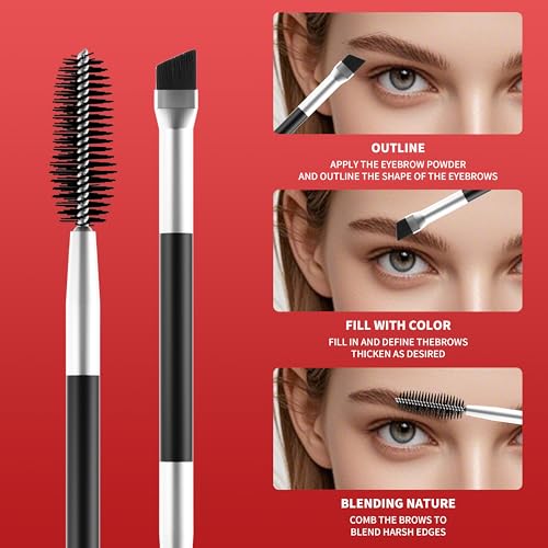 Tweezers for Women Facial Hair, 9 in 1 Eyebrow Kit with Tweezers, Eyebrow Trimmer Scissors, Razor, Brush with Leather Travel Case, Hair Plucking Daily Beauty Tools