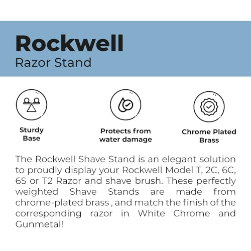 Rockwell Minimalist Safety Razor Stand (Black) | Elegant Display Solution for Your Rockwell T, 6C, 2C, or 6S Safety Razor | Premium Stainless Steel