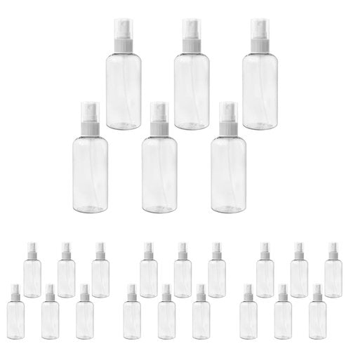 Cloralen - 24 Pack Empty Spray Bottles 2oz Travel Spray Bottle - Fine Mist Spray Bottle, Small Plastic Spray Bottle with Cap and Leak-Proof Loop, BPA Free, TSA Approved Travel Bottles