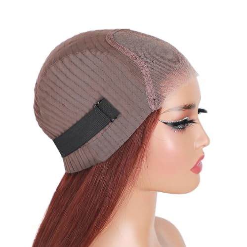 13x4 Straight Reddish Brown Lace Front Wigs Human Hair Glueless Wigs Human Hair Pre Plucked Pre Cut 250% Density Glueless Wig Human Hair Lace Front Wigs for Women 22 Inch