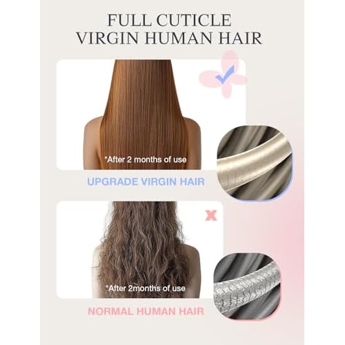 DOORES Invisi Edge Human Hair Extensions Tape in, Platinum Blonde 10 Injection Tape-ins with 10 Classic Tape-ins 50g 24 Inch, Virgin Human Hair Injection Tape in Extensions