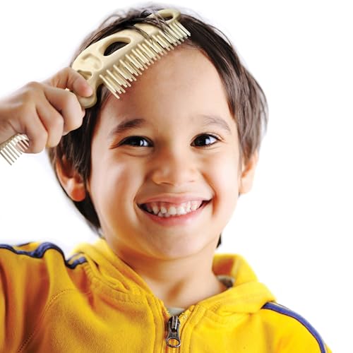 Genuine Fred BONEHEAD Folding Brush and Comb, Fun Dinosaur Design, Hair Care Tool and Detangling Comb, Convenient for Travel and Diaper Bags, Fun Gift or Stocking Stuffer
