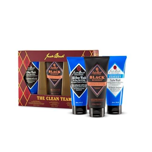 Jack Black Body & Hair Cleanser Collection Set for Men - Mens Body Wash Travel Size