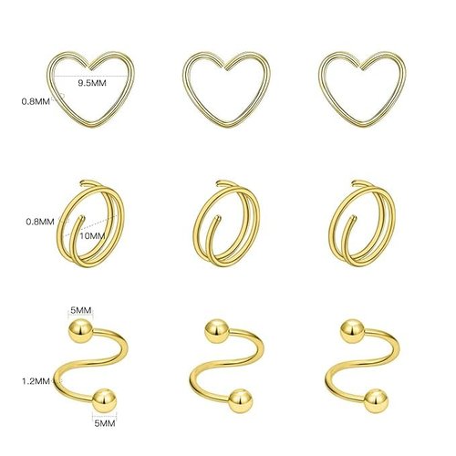 Xpircn 80Pcs Piercing Kit 316L Stainless Steel Belly Button Ring Ear Nose Septum Piercing Jewelry 20G 18G 16G 14G 12G Piercing Tools with Clamps Gloves for Body Piercing