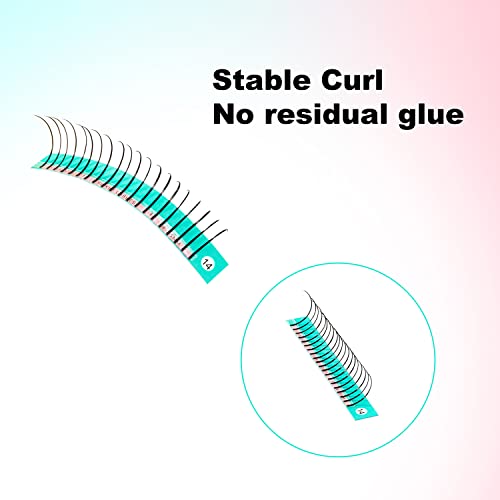 VAVALASH Premade Fan Spikes Lash Extensions 13-20mm Mixed Tray C Curl 0.07mm Matte Black Eyelash Extension Supplies Spikes Fans£¨D-0.07,13-20mm£©