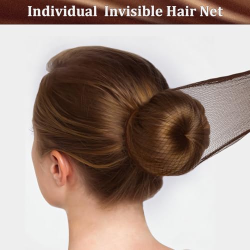 Dance Hair Accessories Kit, Dance Stuff with 100 U-shaped Pins, 50 Bobby Pins, 100 Elastic Rubber Bands, 8 Invisible Hair Nets,2 Hair Ties for Ballet Bun,Dance Competitions,Brown