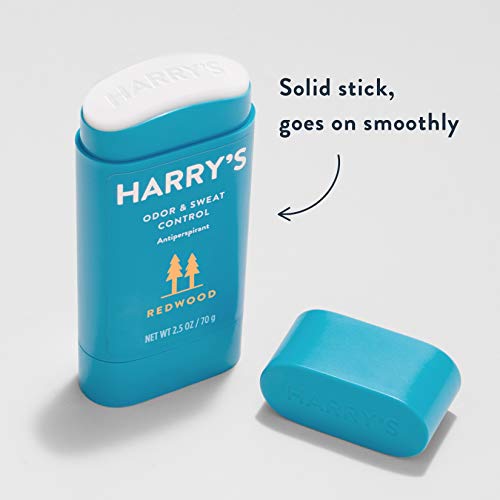 Harry's Antiperspirant Deodorant, Sweat & Odor Control Antiperspirant for Men, Redwood, 2.5 oz Pack of 3