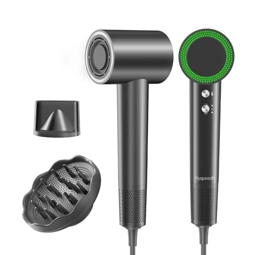 Hair Dryer with Diffuser,1-4min Fast Dry by 1400w, 3 Heat/Cool Wind Level,0.86lb Lightweight, 49db Low Noise, 2 Billion Plasma, Industry-Leading High-Speed Brushless Motor Blow Dryer for Home Travel