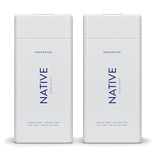 Native Body Wash for Men & Women, Seasonal | Sulfate, Paraben, and Dye Free, with Naturally Derived Clean Ingredients Leaving Skin Soft and Hydrating, Unscented 18 oz - 2 Pk