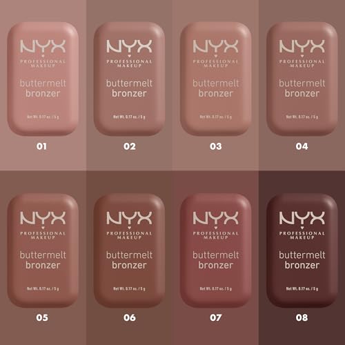 NYX PROFESSIONAL MAKEUP Matte Buttermelt Bronzer, Longwear Face Makeup with Up to 12 Hours of Wear, Vegan Formula - Deserve Butta (Light Medium Cool)