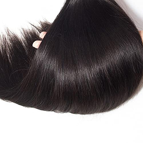 Straight Bundles Human Hair 14 16 18 Inch Unprocessed Brazilian Virgin Hair Straight Weave Bundle Real Natural Black Human Hair Extensions 150g