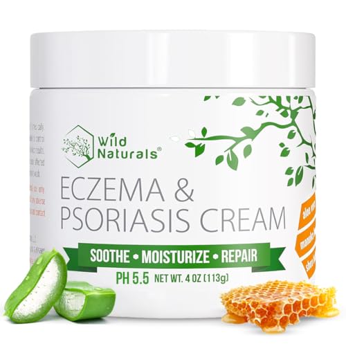 Wild Naturals Eczema & Psoriasis Cream for Dry, Itchy Skin ? Eczema Relief for Adults & Kids ? Moisturizing Psoriasis Cream with Manuka Honey