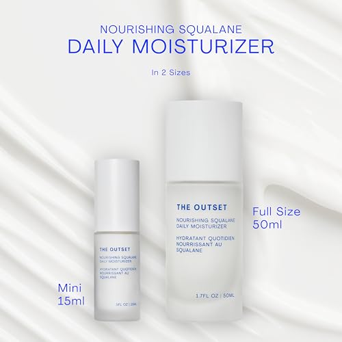 The Outset Nourishing Squalane Daily Moisturizer - Gentle Fragrance Free Non-Comedogenic Cream - Barrier Repair, Hydrating - Clean, Vegan, Gluten Free - All Skin Types, Sensitive Skin - 1.7FL OZ