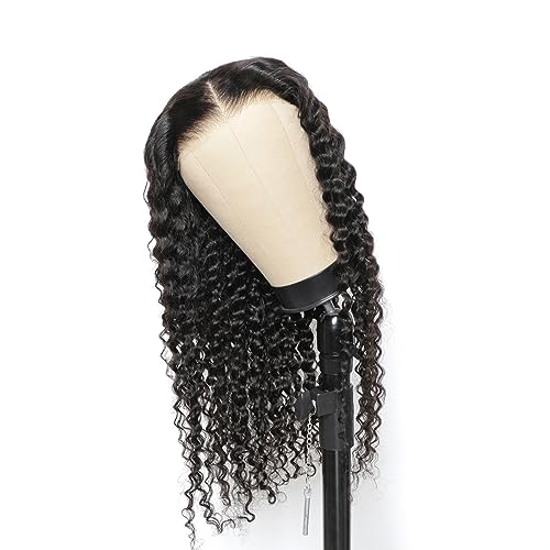 ISEE Hair Wear and Go Glueless Wig for Beginners Wigs Deep Wave Glueless Wigs Human Hair Pre Plucked New Upgraded No Glue 6x4 HD Lace Closure Wigs Human Hair for Black Women with Baby Hair 20 Inch