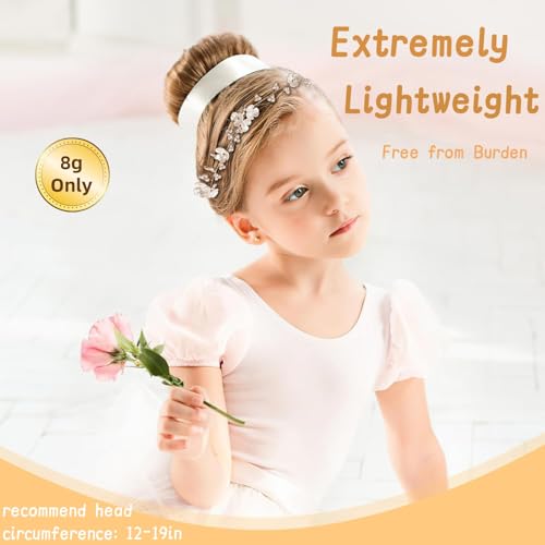 Flower Girl Hair Accessory, Pearl Headpiece for Girls and Women, Wedding, Birthday, Party, and First Communion