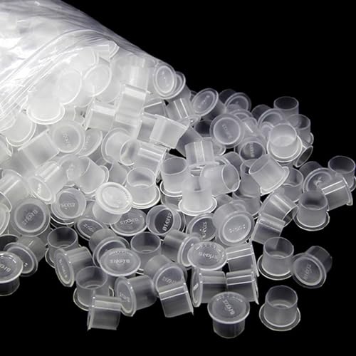 Tattoo Ink Caps - Jconly 1000Pcs Tattoo Ink Cups Pigment Caps With Base Sizes 11mm Disposable Tattoo Caps Tattoo Supplies (1000PCS Small #11)¡¦