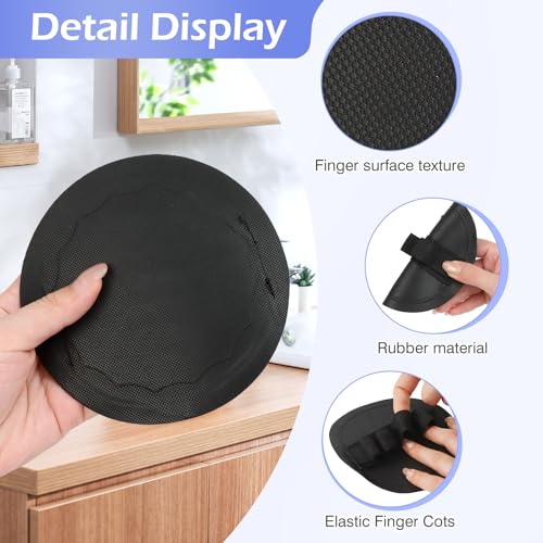 4 Pcs Round Exfoliating Glove, Skin Cleaner Silicone Exfoliator Polishing Mitt Body Scrubber Dead Skin Buffing Treatment for Shower Spa