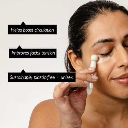 UpCircle Eye Roller 1pc ? Metal + Plastic-Free ? For Dark Circles + Puffy Eyes ? With Cooling Effect to Boost Circulation For Healthy Glow ? Sustainable + Unisex