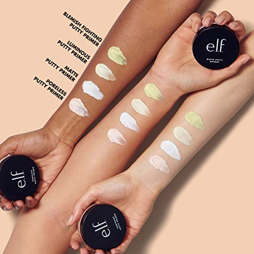 e.l.f. Acne Fighting Putty Primer, Infused with 1.8% Salicylic Acid, Helps Prevents Future Breakouts & Helps Reduce Redness, Minimizes Appearance of Pores, Preps & Primes Skin, 0.74 Oz (21g)