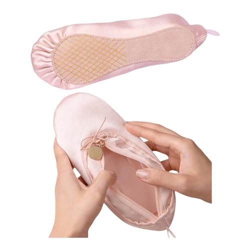 Pink Ballet Dance Shoe Makeup Bag Recital Gifts for Girls Women, Ballerina Slipper Pouch Dancer Stuff (Pink1)
